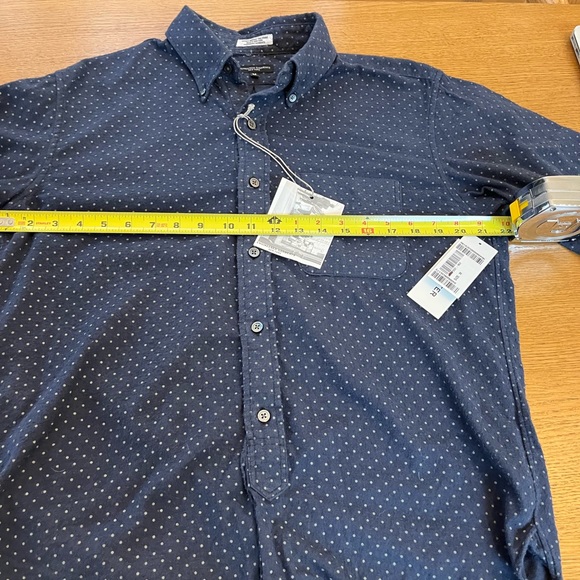 Engineered Garments men’s Navy Polka dot Flannel Button up shirt size M - Picture 5 of 6